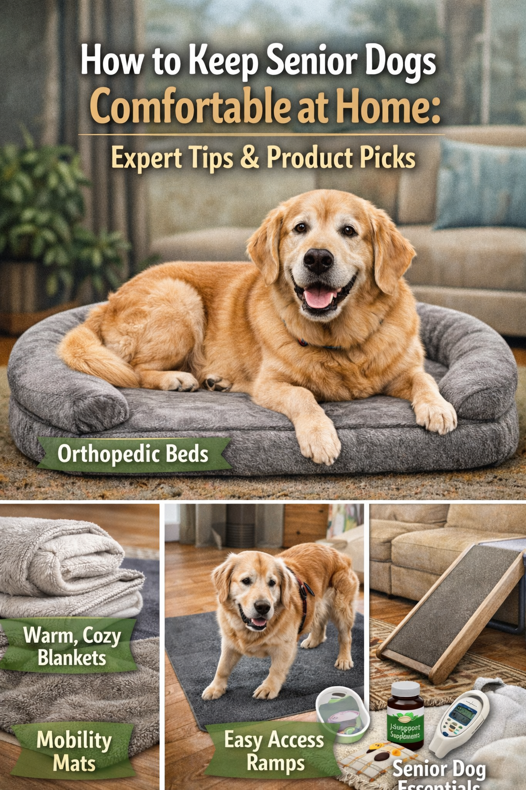 How to Keep Senior Dogs Comfortable at Home: Expert Tips & Product Picks